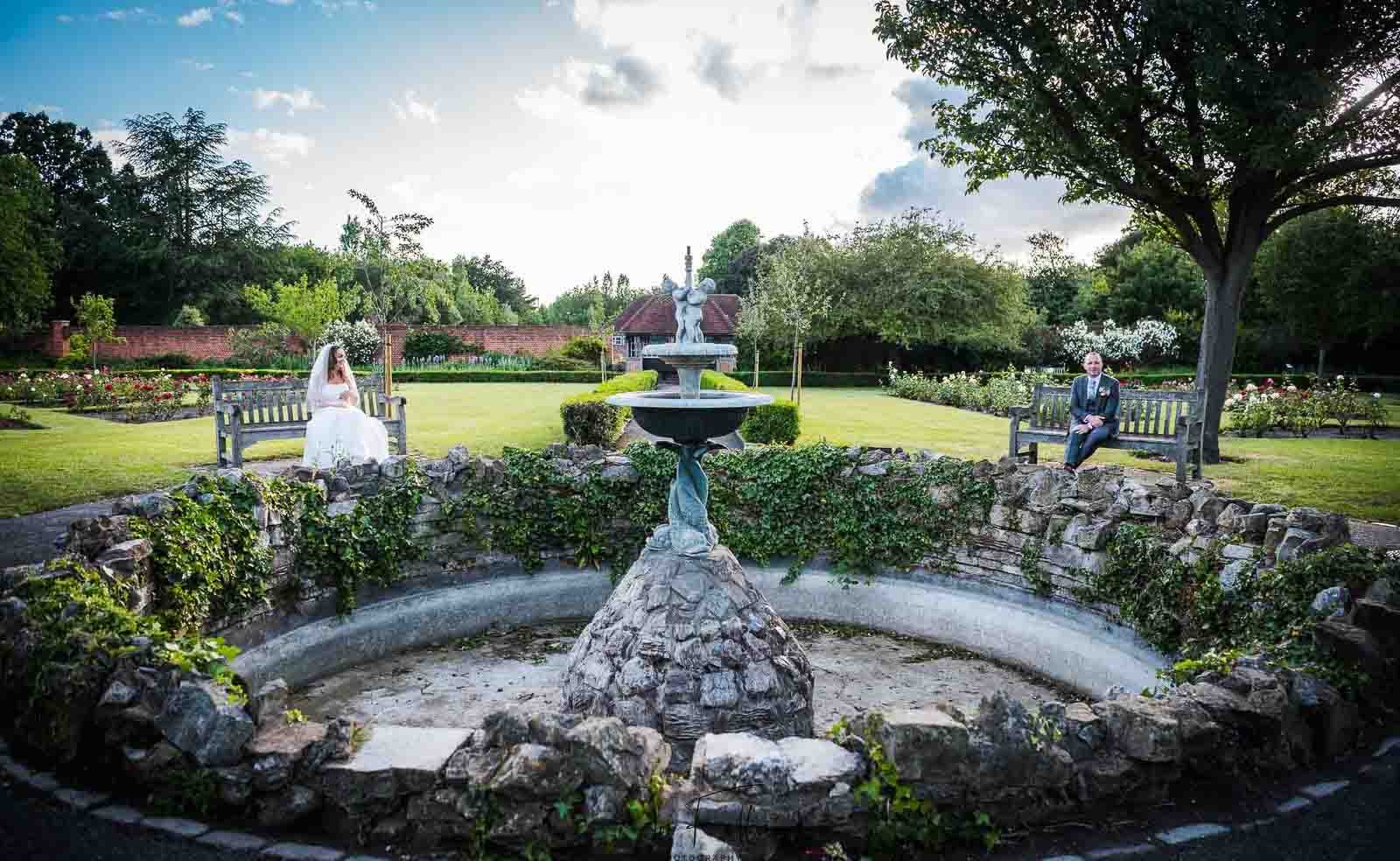 relaxed wedding photography with couple in a park